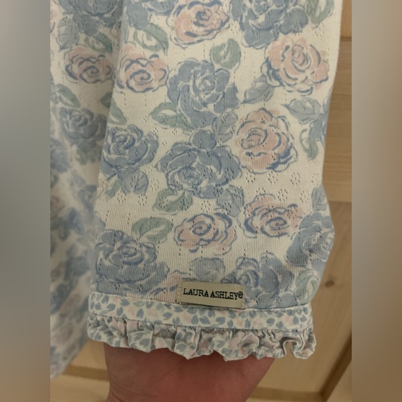 Laura Ashley Vintage Night Gown cotton floral cottage lavender and pink rose XL - Picture 6 of 6